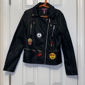 Black leather jacket